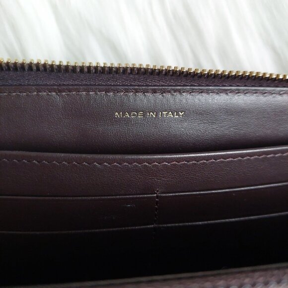 SOLD CHANEL 19 Quilted Lambskin Matelasse Long Zip Around Dark Brown Wallet - Picture 12 of 15